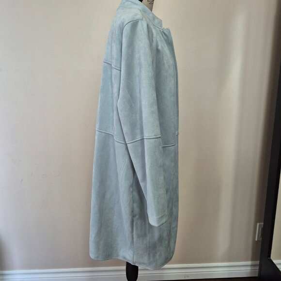 Faux Suede Car Coat - Picture 3 of 10